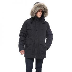  Winter Coat with Faux Fur Hood Parka Jacket for men